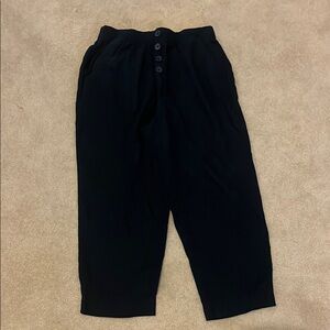 Loft Women’s Linen Capri Pants- navy